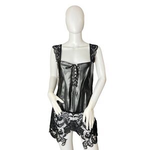 Dreamgirl Corset Top Faux Leather Steampunk Whimsygoth Gothic Bustier Boudoir